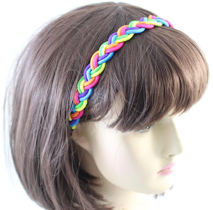 Rainbow Plaited Headband - Everything Party