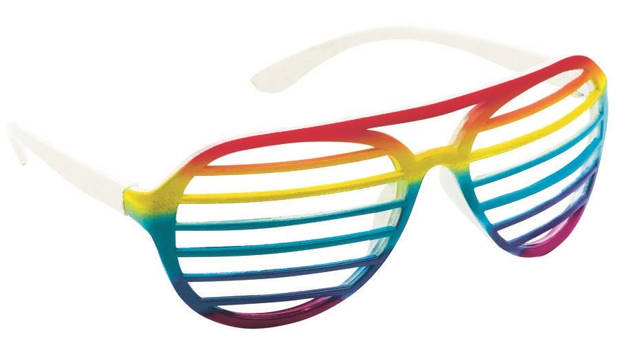 Rainbow Shutter Shades Party Glasses - Everything Party