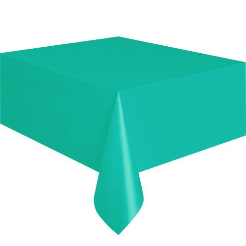 Rectangle Plastic Tablecover - Caribbean Teal - Everything Party