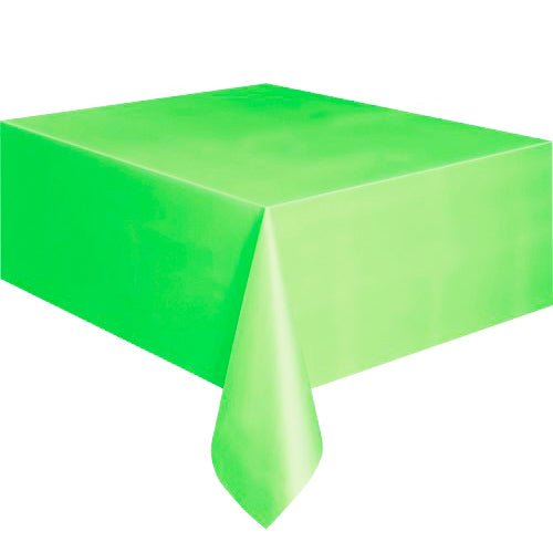 Rectangle Plastic Tablecover - Lime Green - Everything Party