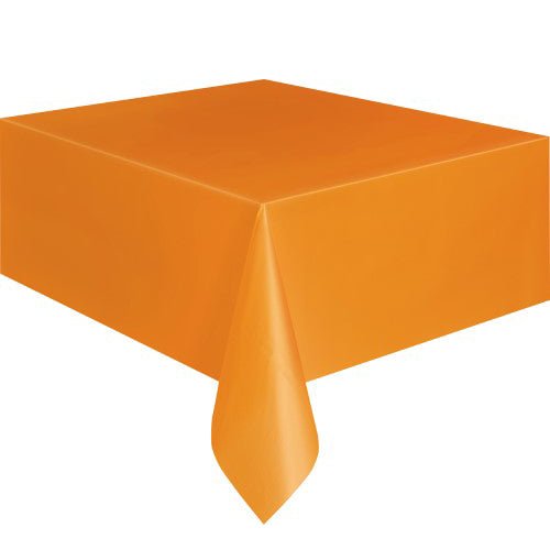 Rectangle Plastic Tablecover - Orange - Everything Party