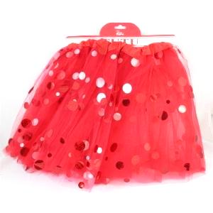 Red Tutu with Spotted Tulle - Everything Party