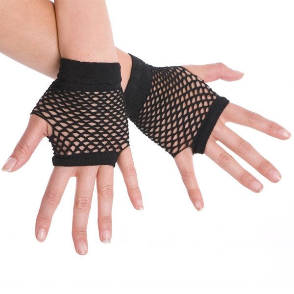Short Fishnet Gloves - Black - Everything Party