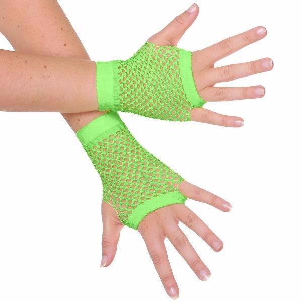 Short Fishnet Gloves - Green - Everything Party