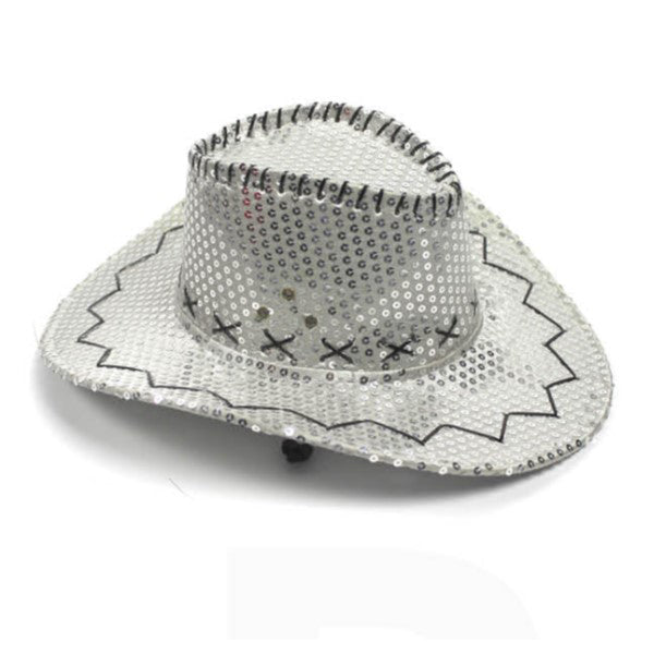 Silver Sequin Cowboy/Cowgirl Hat - Everything Party