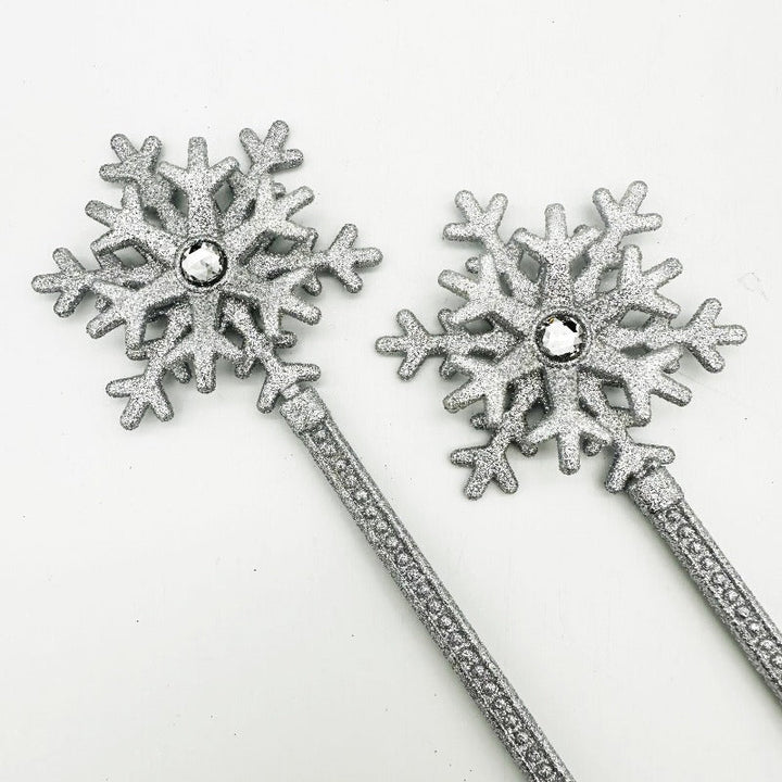 Silver Snowflake Fairy Wand 37.5cm - Everything Party