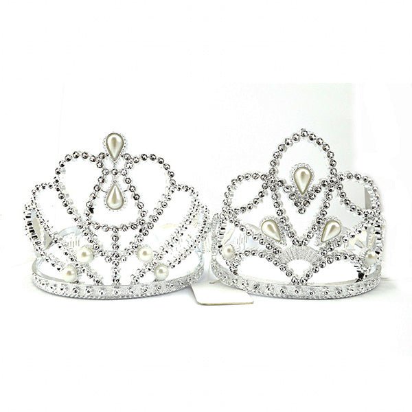 Silver Tiara with Diamond & Pearl - Everything Party