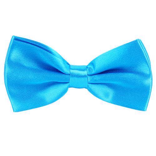 Sky Blue Satin Bow Tie - Everything Party