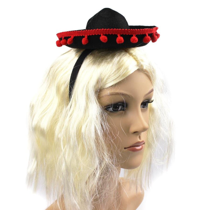Sombrero Headband with Red Pom Poms - Everything Party