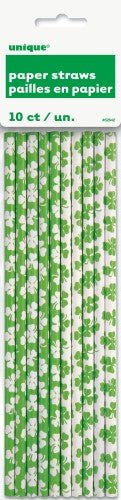 St Patrick's Day - 10pk Paper Straws - Everything Party