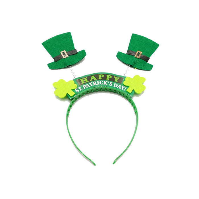 St Patrick's Day Headband with Mini Top Hats and Shamrocks - Everything Party