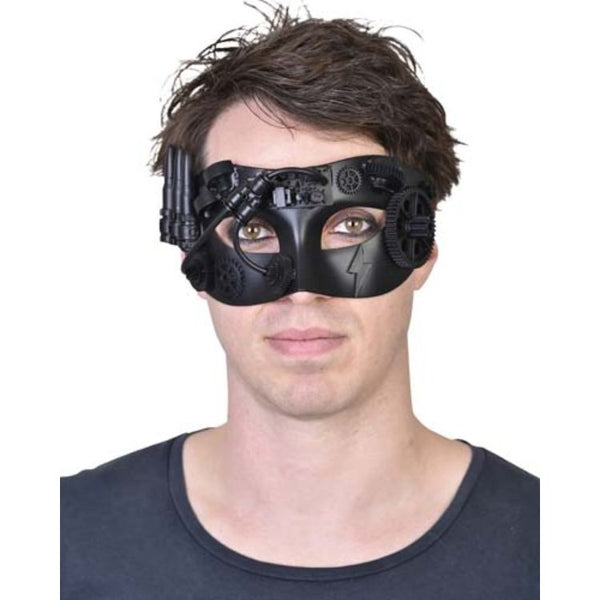 Sterling Steampunk Black Eye Mask - Everything Party