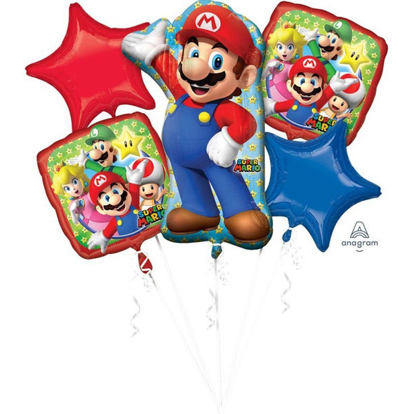 Super Mario Brothers Foil Balloon Bouquet - Everything Party