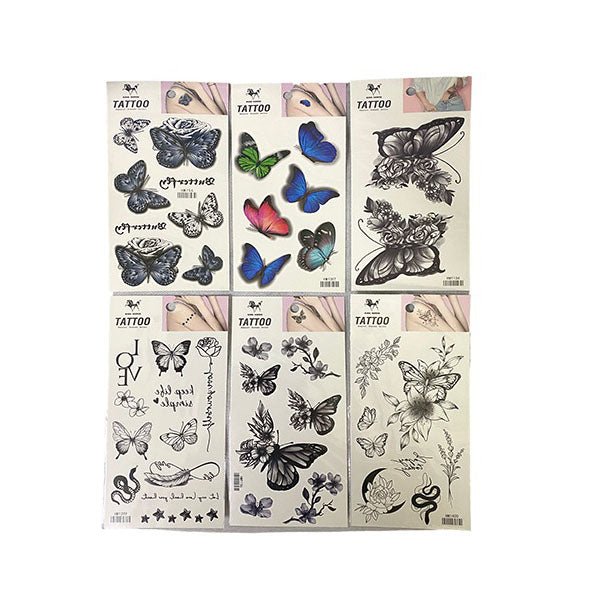 Temporary Tattoos Mixed Butterfly Print - Everything Party