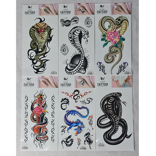Temporary Tattoos Mixed Snakes Print - Everything Party
