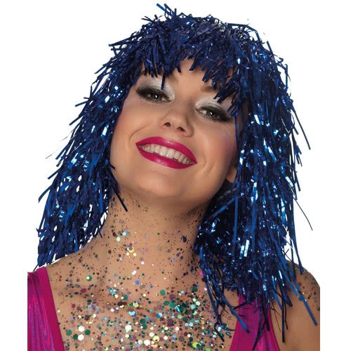 Tinsel Wig - Blue - Everything Party