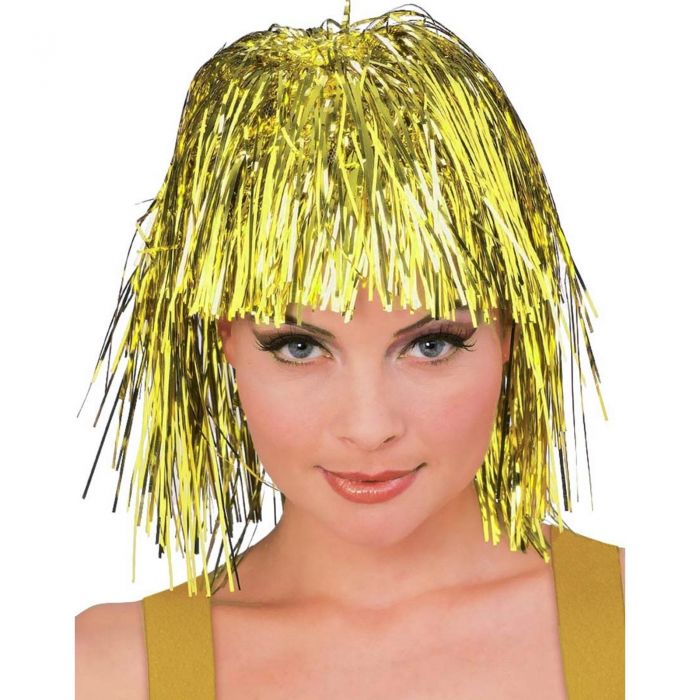 Tinsel Wig - Gold - Everything Party