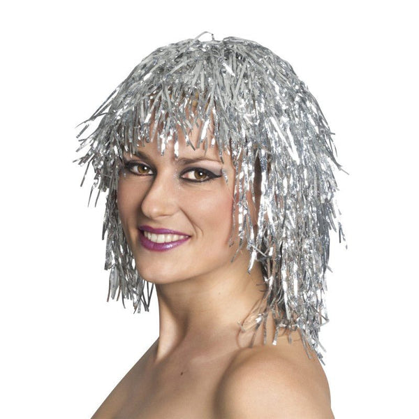 Tinsel Wig - Silver - Everything Party