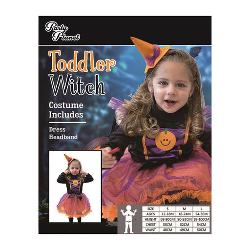 Toddler Halloween Cute Pumpkin Witch Costume - Everything Party