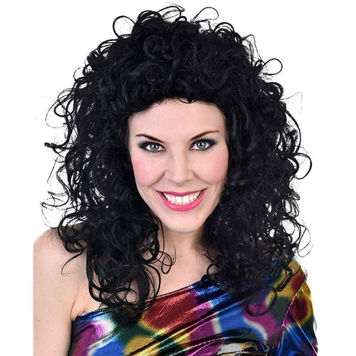 Tomfoolery Deluxe Disco Black Curly Wig - Everything Party