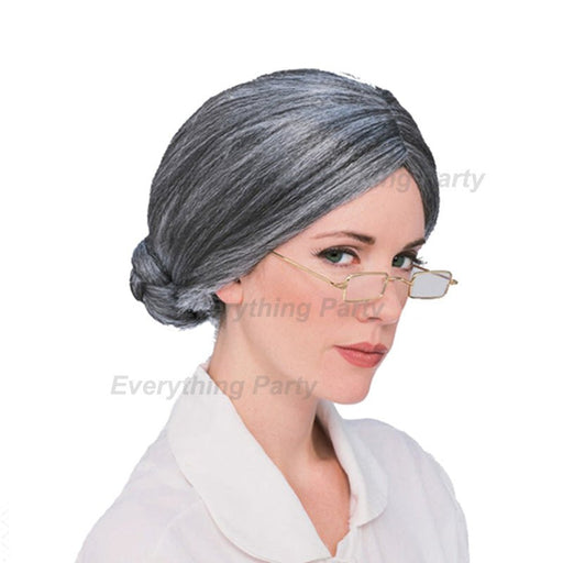 Tomfoolery Deluxe Dr. Toms Grandma Wig Grey - Everything Party