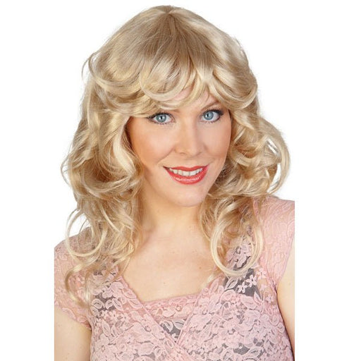 Tomfoolery Deluxe Farrah Blonde Curly Wig - Everything Party