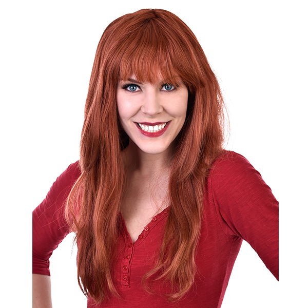 Tomfoolery Deluxe Jessica Long Auburn Wig with Fringe - Everything Party