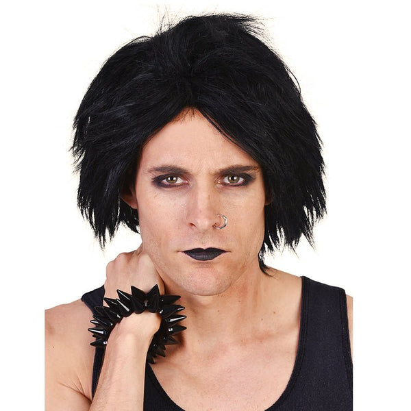 Tomfoolery Deluxe Robert Black Emo Style Wig - Everything Party