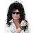 Tomfoolery Deluxe Rock God Crinkle Long Black Wig - Everything Party