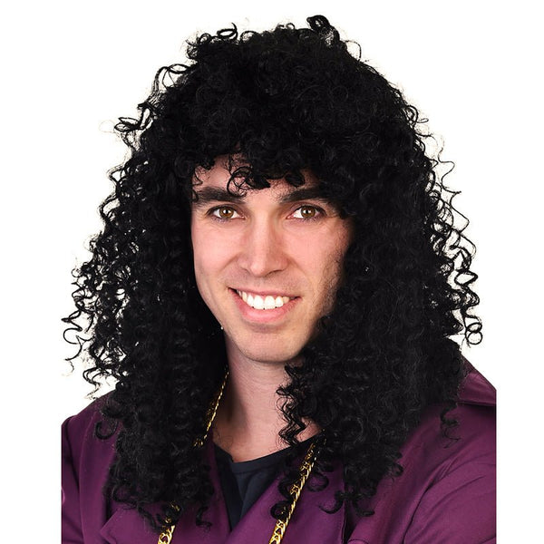 Tomfoolery Deluxe Super Rick Black Curly Wig - Everything Party