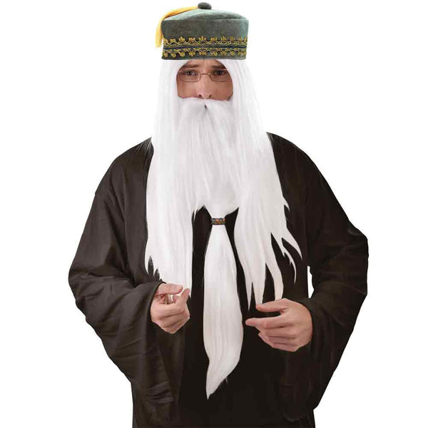 Tomfoolery Deluxe Wizard Wig & Beard White - Everything Party