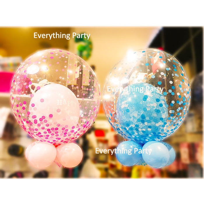 Twin's Birthday Double Bubbles Helium Balloon Bouquet - Everything Party