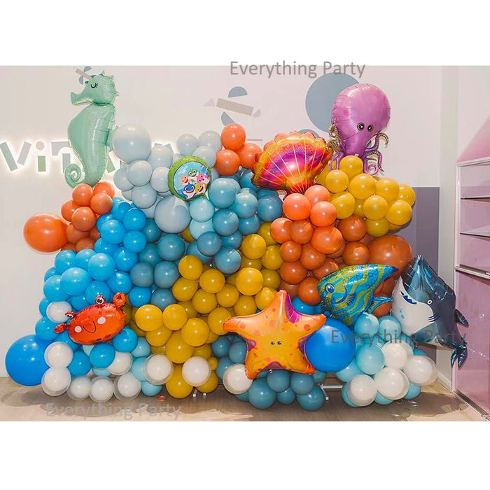 Under the Sea Theme Balloon Wall and Balloon Garland set - Everything Party