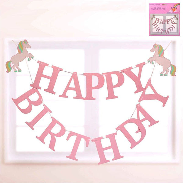 Unicorn Happy Birthday Banner - Everything Party