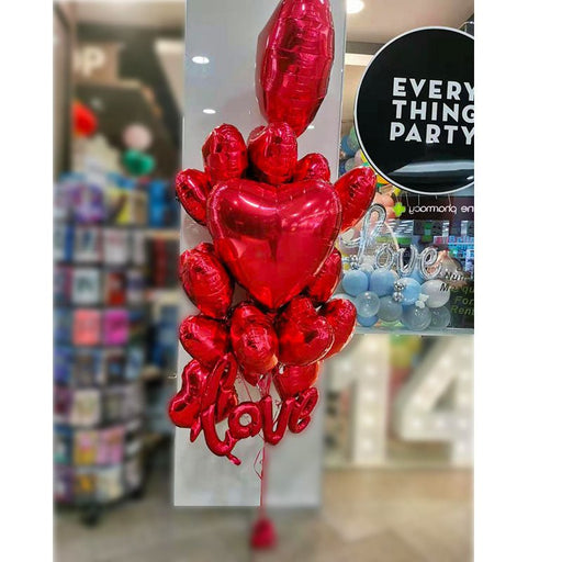 Valentine's Day Foil Heart Balloon Bouquet - Everything Party