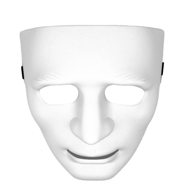 White Full Face Plastic Mask - Everything Party