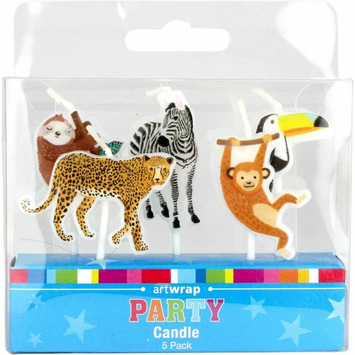 Wild Jungle Safari Candles 5pk - Everything Party
